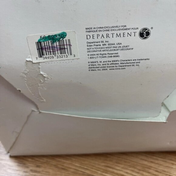 Dept 56 Halloween Flying Witch's Castle Light-up Animated Candy Dish M&Ms in Box - Picture 13 of 13